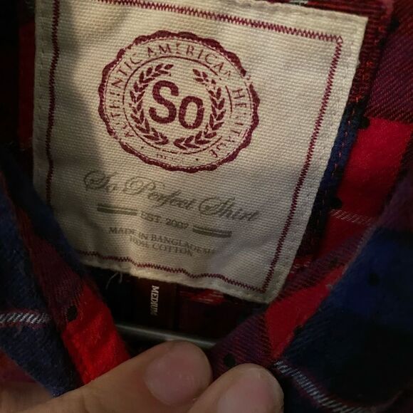 CHRISTMAS HOLIDAY 2024
- Kohl’s SO Perfect Shirt Red, Blue, Plaid soft Flannel - Picture 2 of 3